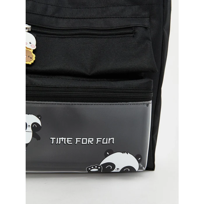 LCW ACCESSORIES Siyah Baskılı Kız Çocuk Omuz Çantası