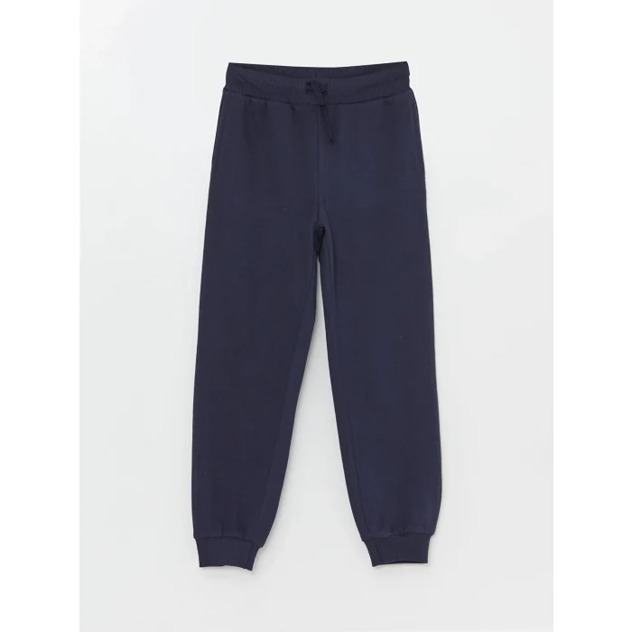 LCW Kids Lacivert Beli Lastikli Kız Çocuk Jogger Eşofman Altı