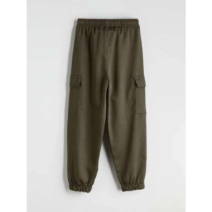 LCW Kids Haki Beli Lastikli Erkek Çocuk Kargo Jogger Pantolon