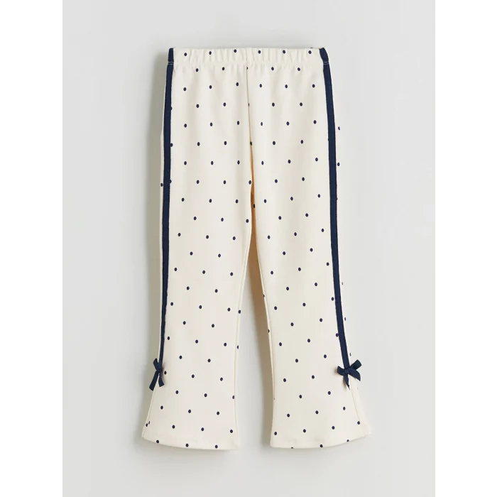 LCW baby Ekru Kız Çocuk İspanyol Paça Tayt 2li