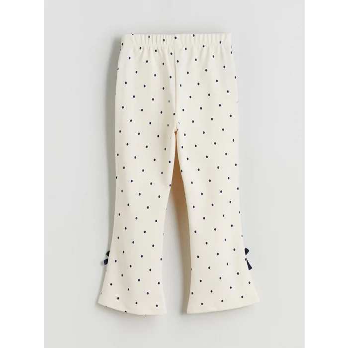 LCW baby Ekru Kız Çocuk İspanyol Paça Tayt 2li