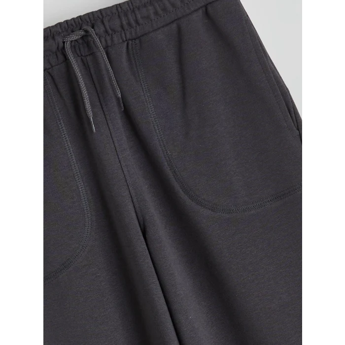 LCW Kids Antrasit Beli Lastikli Erkek Çocuk Jogger Eşofman Alt