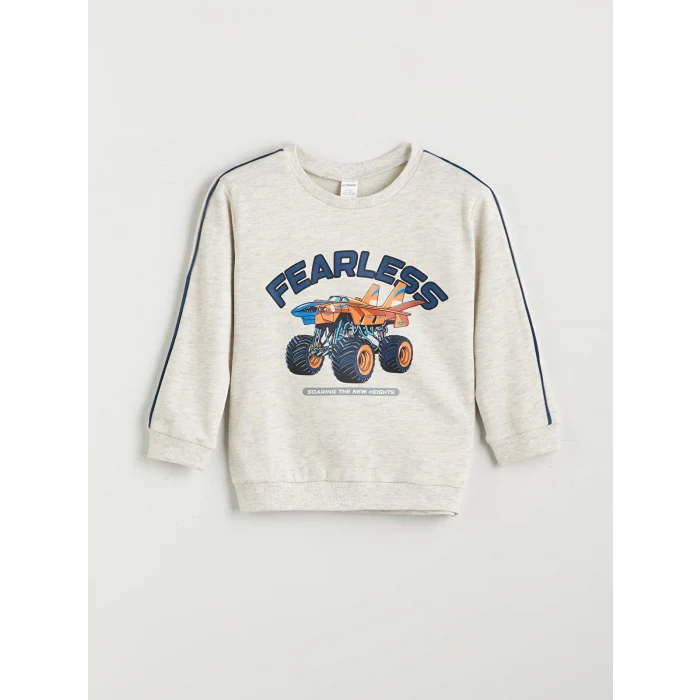 LCW Kids Petrol Bisiklet Yaka Erkek Çocuk Sweatshirt 2li