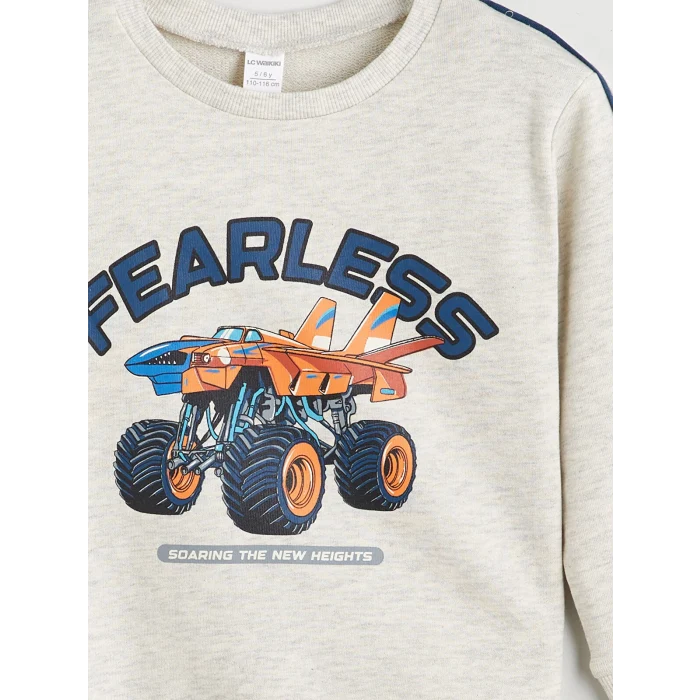 LCW Kids Petrol Bisiklet Yaka Erkek Çocuk Sweatshirt 2li