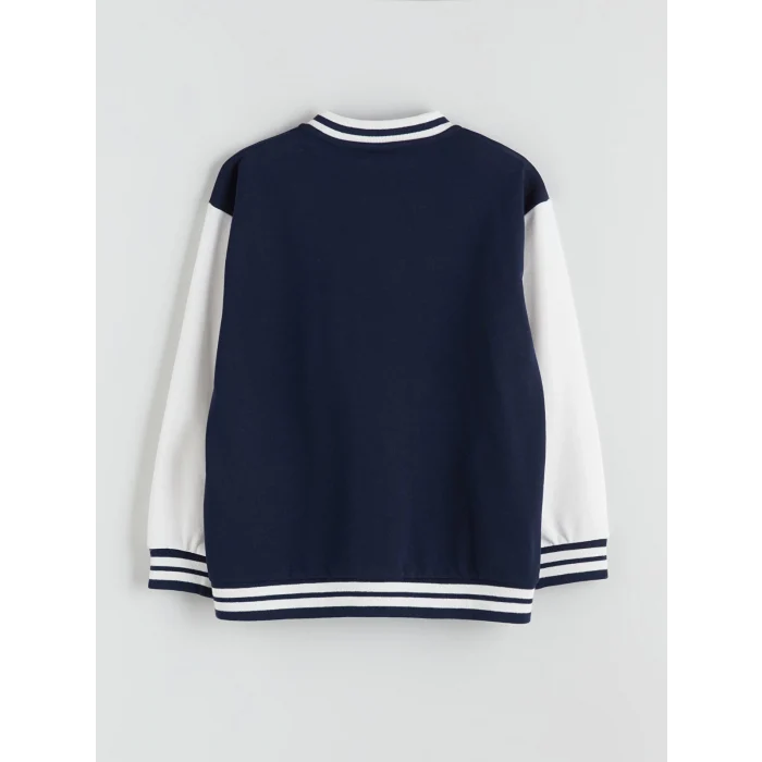 LCW Kids Lacivert Baskılı Erkek Çocuk Kolej Ceket