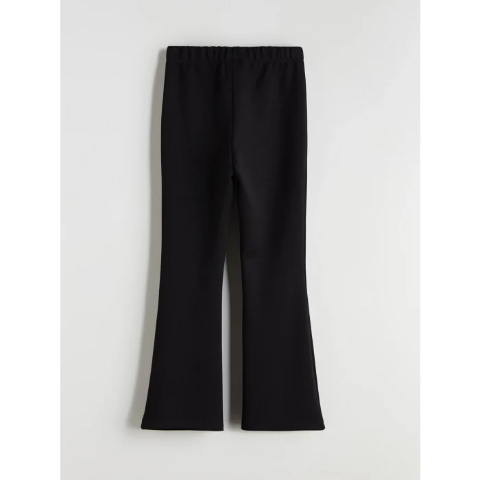 LCW Kids Siyah Polo Yaka Kız Çocuk Sweatshirt ve Pantolon