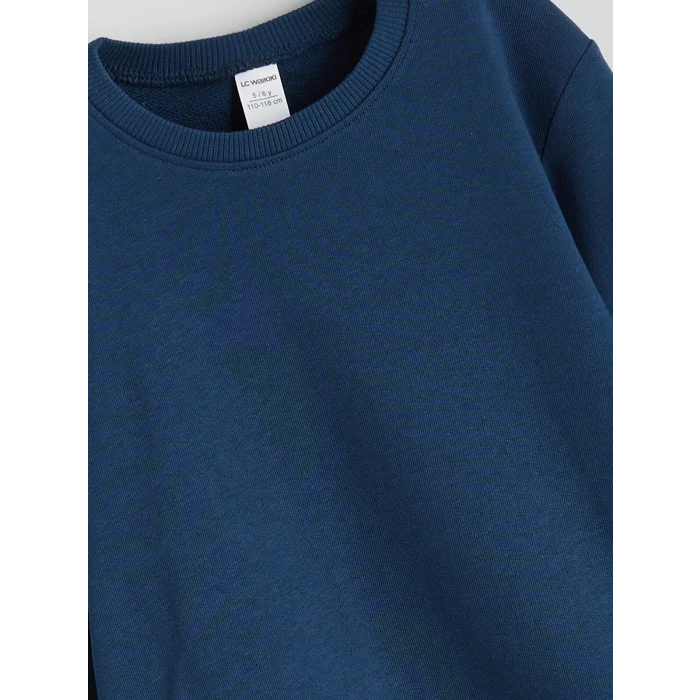 LCW Kids Petrol Bisiklet Yaka Erkek Çocuk Sweatshirt 2li