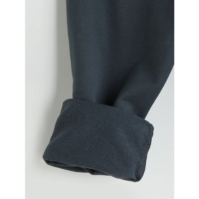 LCW Kids Bej Bisiklet Yaka Çizgili Erkek Çocuk Sweatshirt ve Pantolon 2li Takım