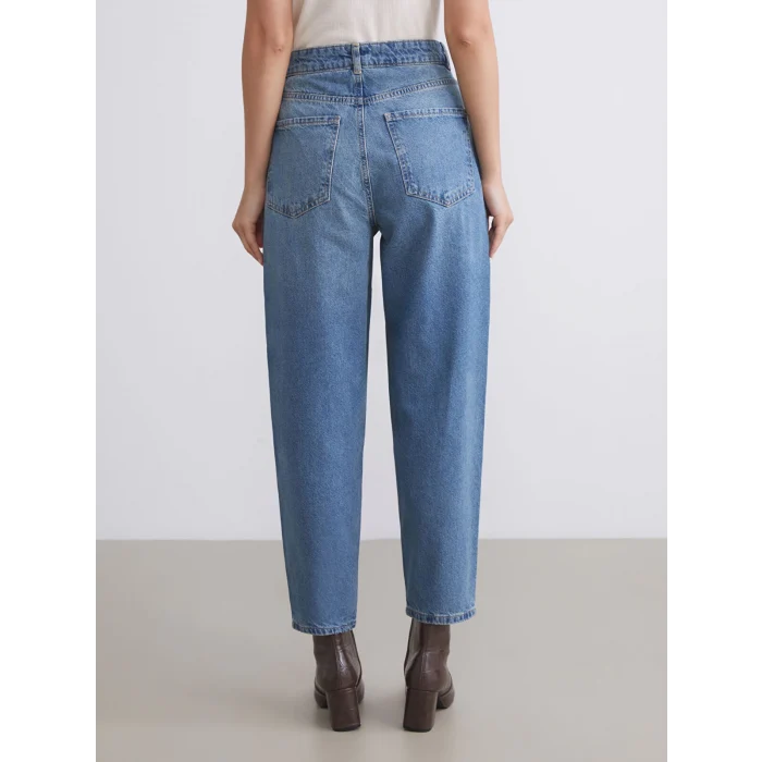LCW Jeans Indigo Barrel Fit Kadın Jean Pantolon