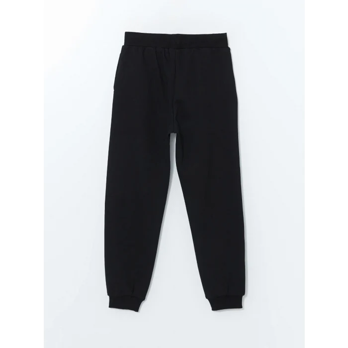 LCW Kids Siyah Beli Lastikli Kız Çocuk Jogger Eşofman Altı