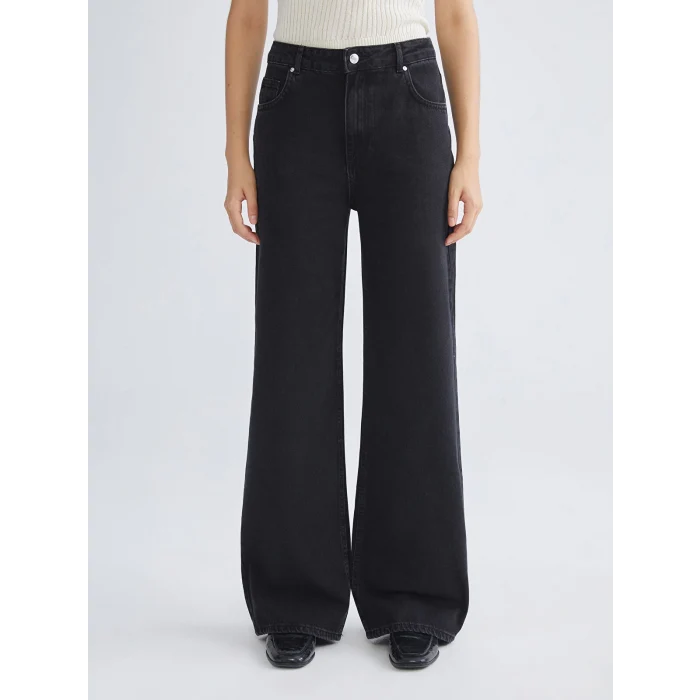 XSIDE Siyah Wideleg Kadın Jean Pantolon