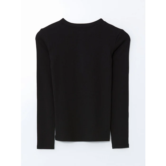 LCWAIKIKI Classic Siyah Bisiklet Yaka Kadın Body