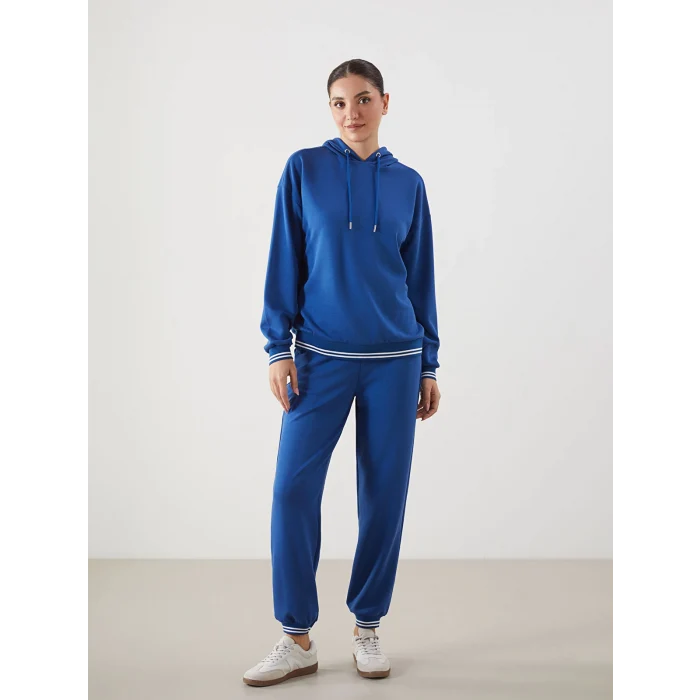 LCWAIKIKI Classic Mavi Beli Lastikli Kadın Jogger Eşofman Altı