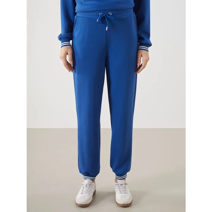 LCWAIKIKI Classic Mavi Beli Lastikli Kadın Jogger Eşofman Altı