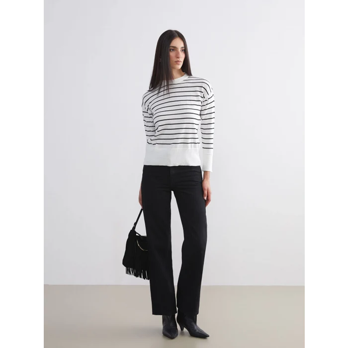 LCW Jeans Siyah Wideleg Kadın Jean Pantolon