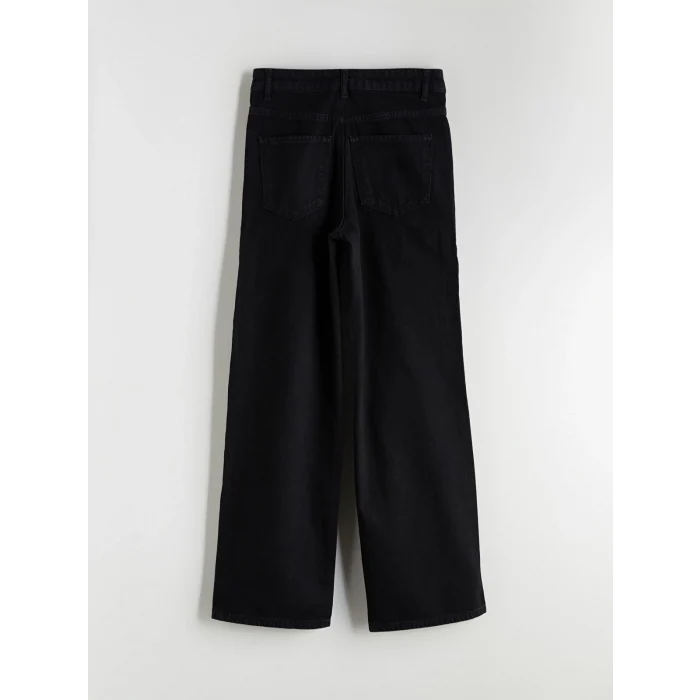 LCW Jeans Siyah Wideleg Kadın Jean Pantolon