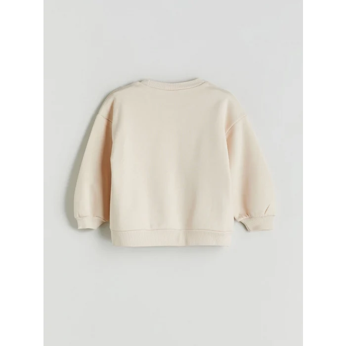 LCW Kids Bej Bisiklet Yaka Kız Çocuk Sweatshirt ve Tayt