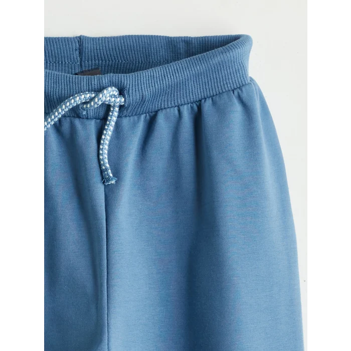 LC WAIKIKI Mavi Bisiklet Yaka Erkek Bebek Sweatshirt ve Eşofman Alt 2li