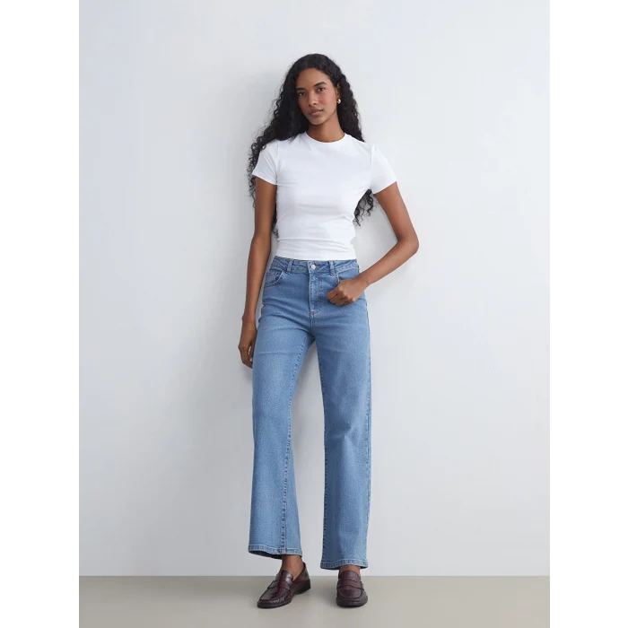 LCW Jeans İndigo Wideleg Kadın Jean Pantolon