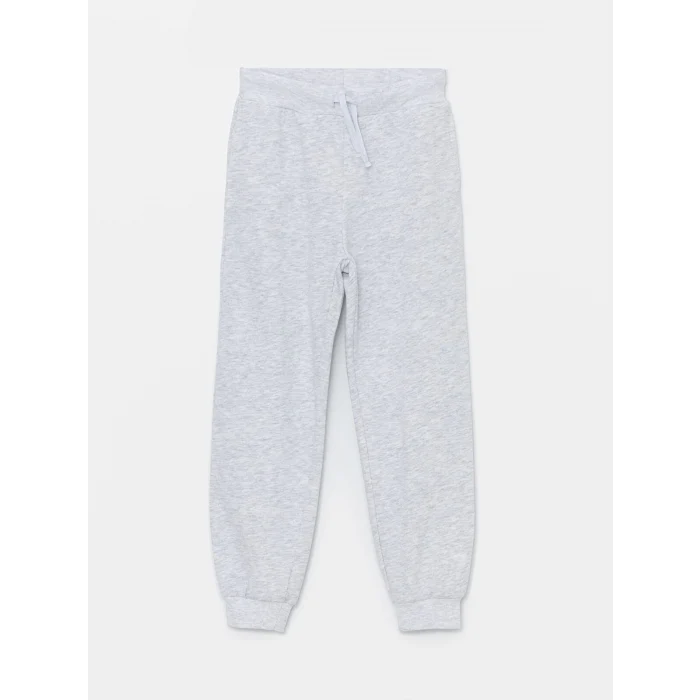LCW Kids Gri Beli Lastikli Kız Çocuk Jogger Eşofman Altı