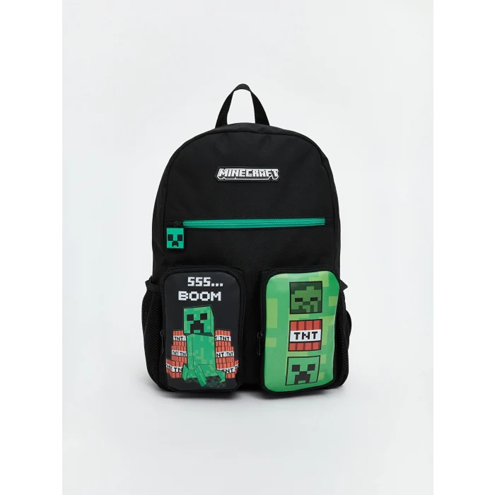 LCW ACCESSORIES Siyah Minecraft Baskılı Erkek Çocuk Sırt Çantası