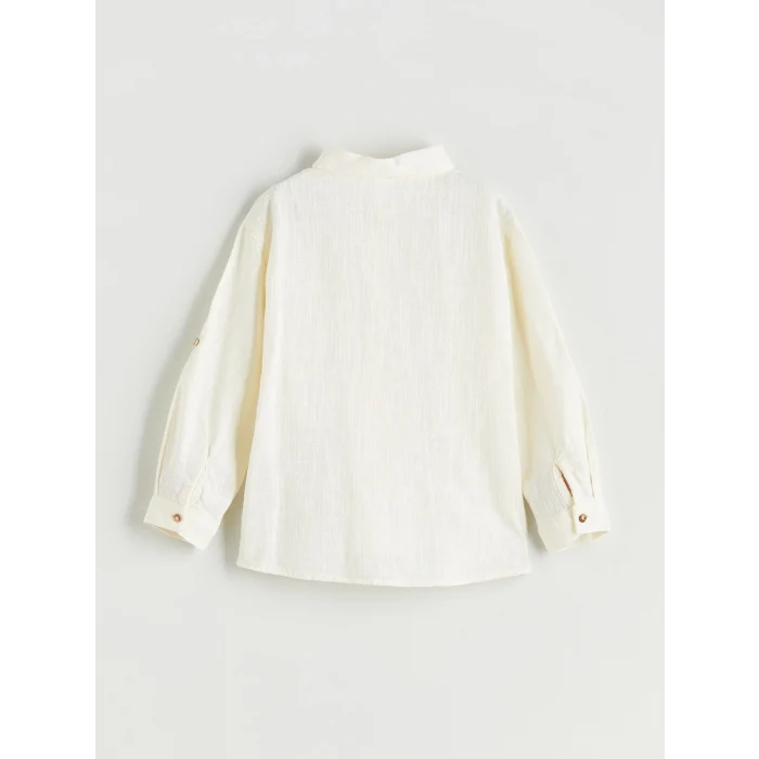 LCW Kids Bej Uzun Kollu Erkek Çocuk Gömlek