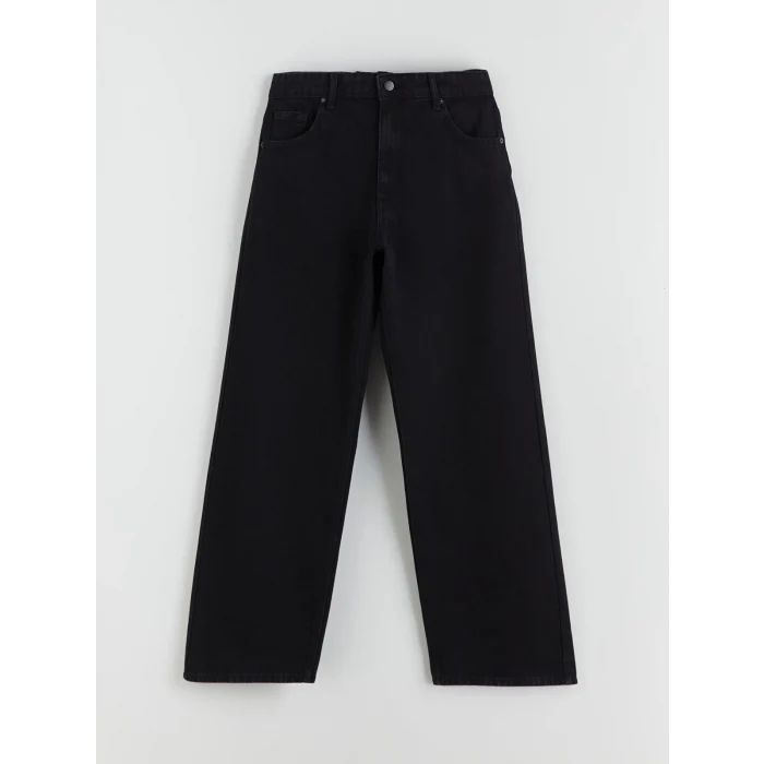 LCW Jeans Siyah Baggy Fit Kadın Jean Pantolon