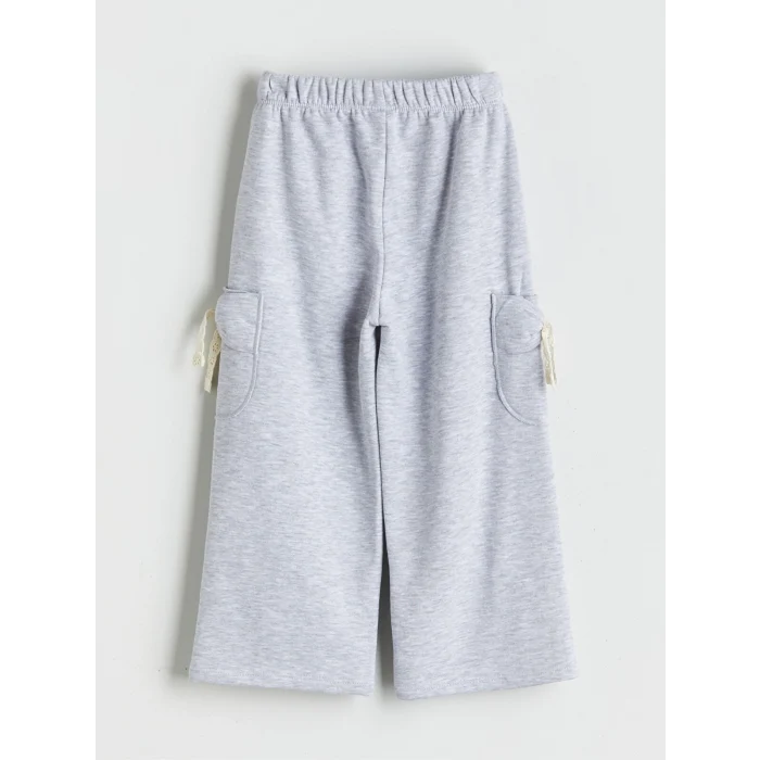 LCW Kids Gri Kapüşonlu Kız Çocuk Sweatshirt ve Eşofman Altı 2li