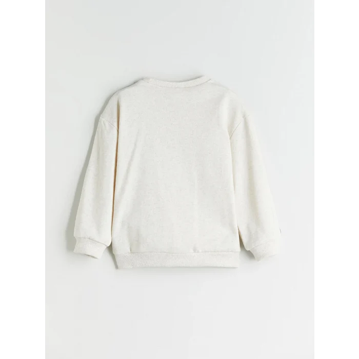 LCW Kids Ekru Chicago Nakışlı Erkek Çocuk Sweatshirt