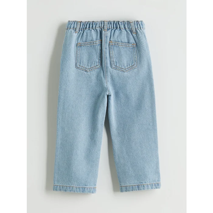 LCW Kids Mavi Çiçek Nakışlı Kız Çocuk Jean Pantolon