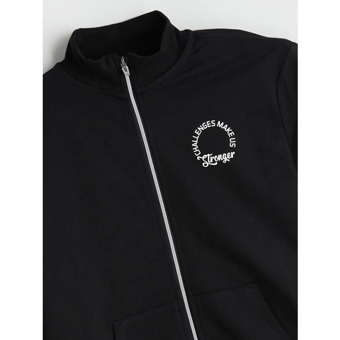 LCW Kids Siyah Dik Yaka Kız Çocuk Eşofman Takım