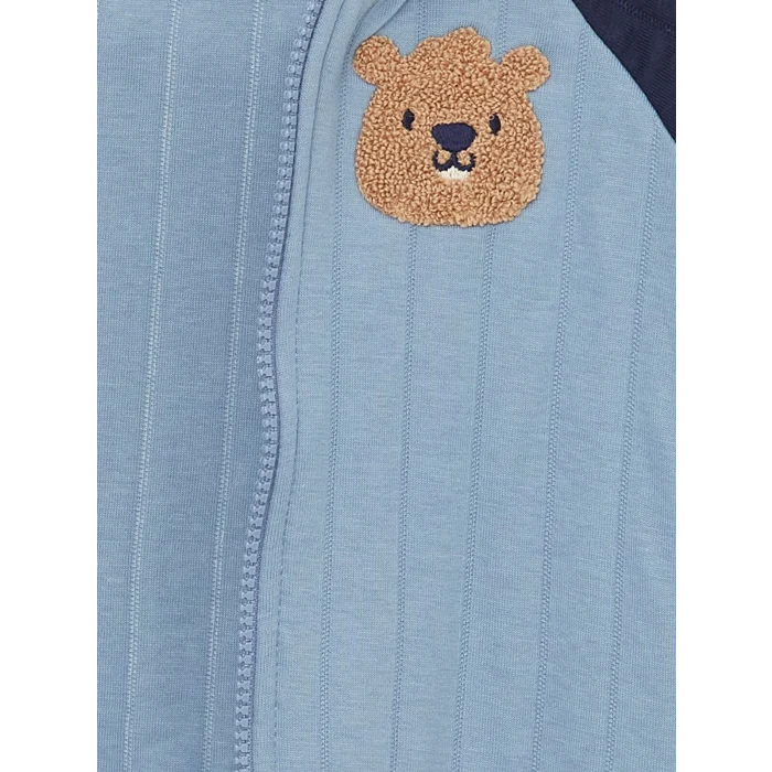 LCW baby Mavi Erkek Bebek Hoodie ve Eşofman Altı 2li Takım