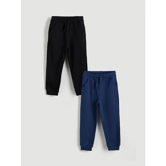 LCW Kids Indigo Beli Lastikli Erkek Çocuk Jogger Eşofman Altı 2li