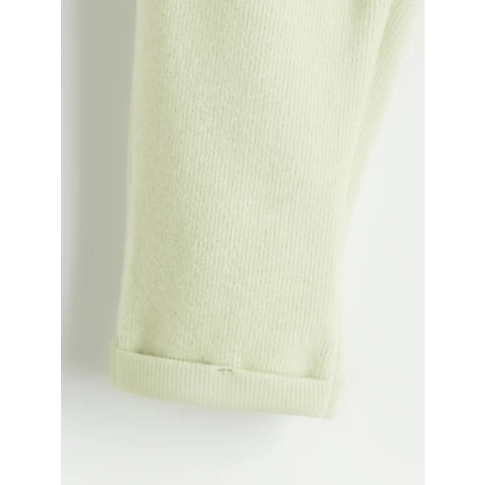 LCW baby Bej Bisiklet Yaka Çiçekli Kız Bebek Sweatshirt ve Tayt 2li