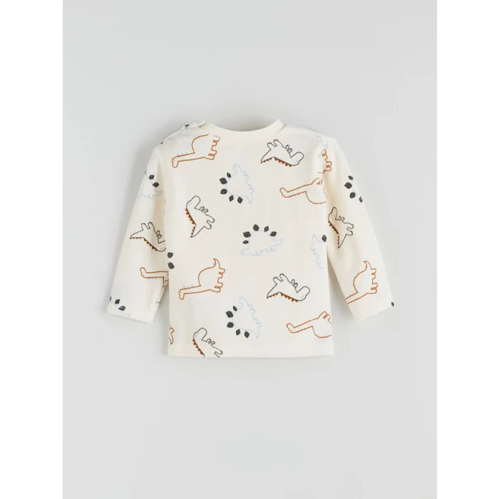 LCW baby Bej Bisiklet Yaka Erkek Bebek Pijama Takımı