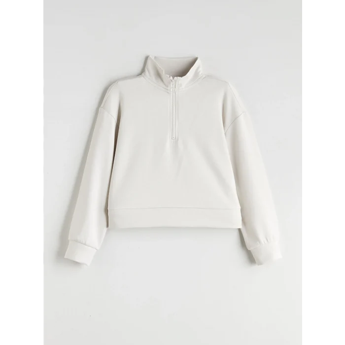 LCW Kids Bej Dik Yaka Kız Çocuk Eşofman Takımı