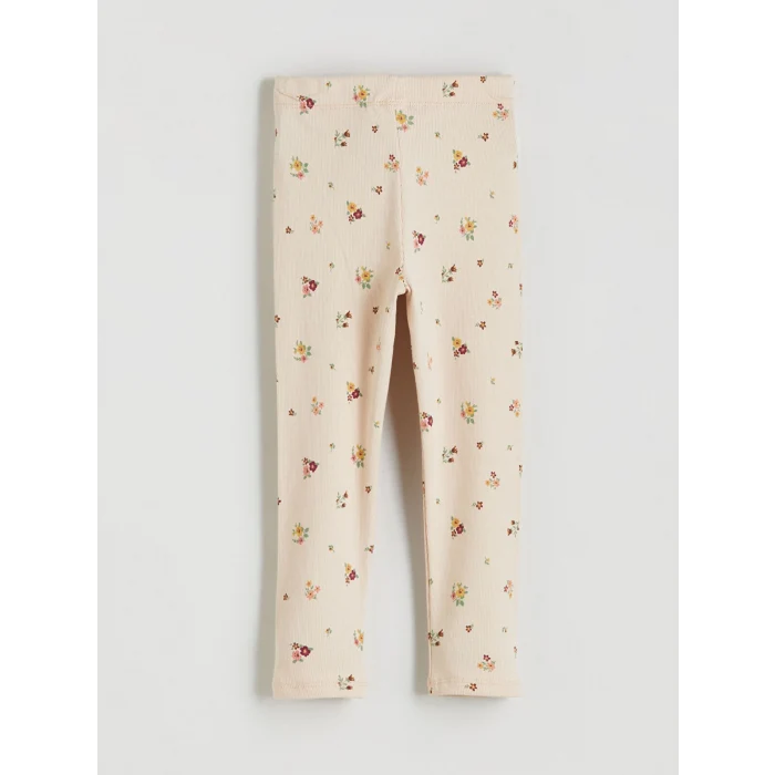 LCW Kids Kahverengi Beli Lastikli Kız Çocuk Tayt 2li