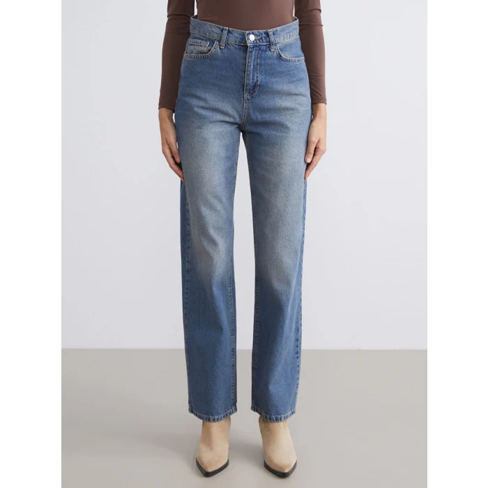 LCW Jeans Indigo Straight Fit Kadın Jean Pantolon