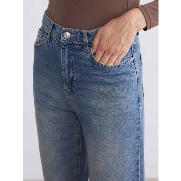 LCW Jeans Indigo Straight Fit Kadın Jean Pantolon