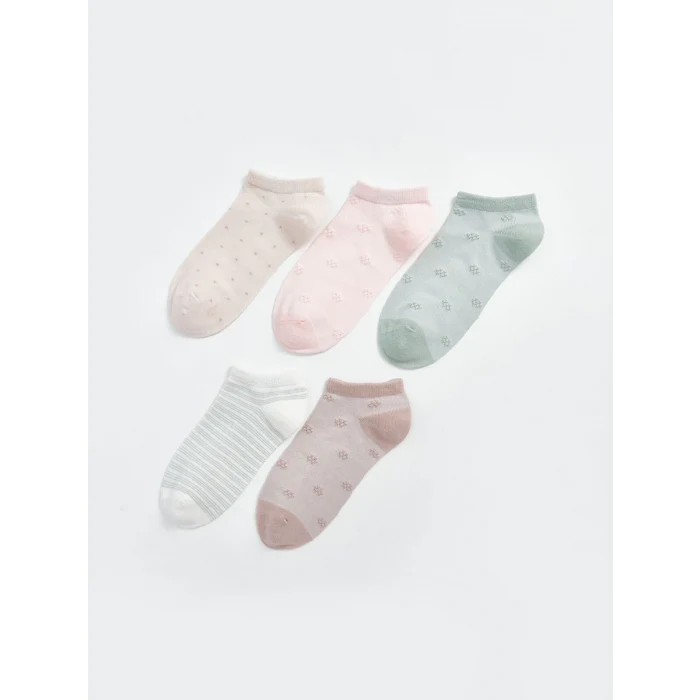 LCW DREAM Pembe Desenli Kadın Patik Çorap 5li