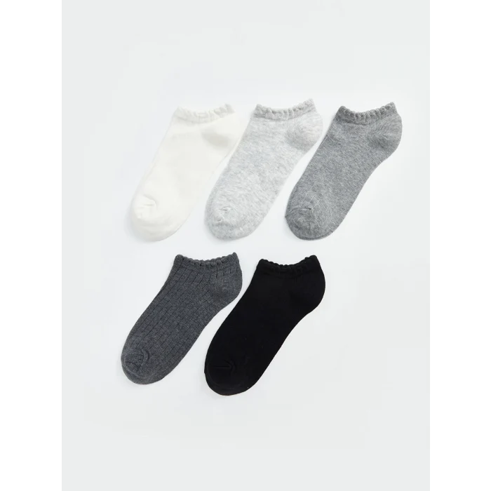 LCW DREAM Ekru Kadın Düz Patik Çorap 5li