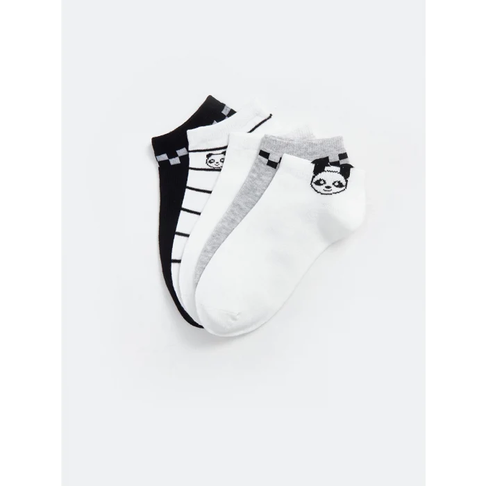 LCW DREAM Ekru Desenli Kadın Patik Çorap 5 li