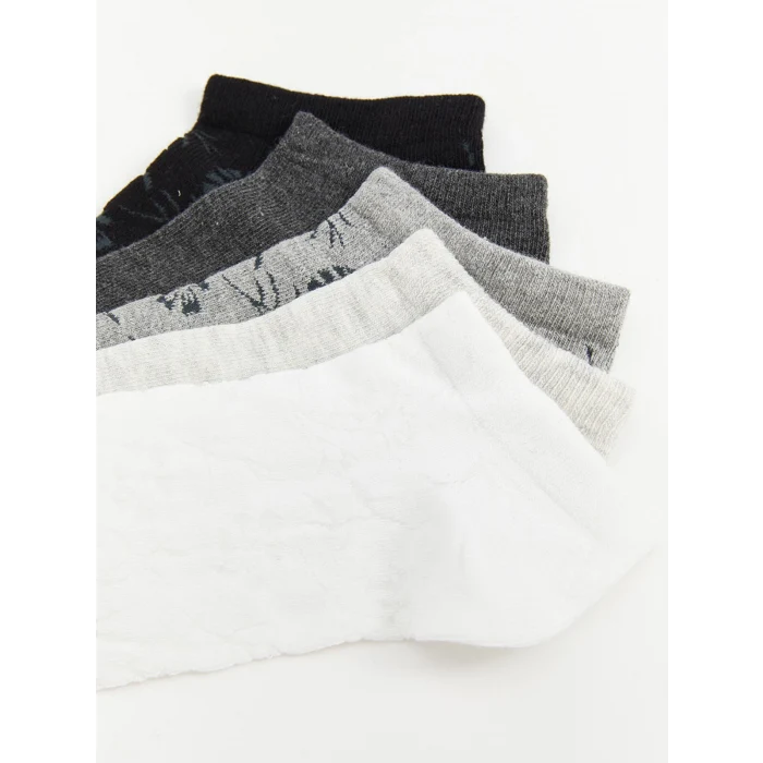 LCW DREAM Ekru Desenli Kadın Patik Çorap 5li