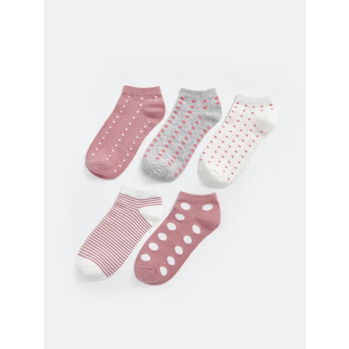 LCW DREAM Pembe Desenli Kadın Patik Çorap 5li