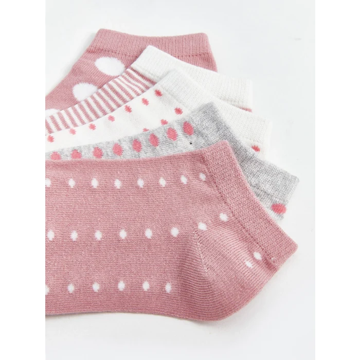 LCW DREAM Pembe Desenli Kadın Patik Çorap 5li