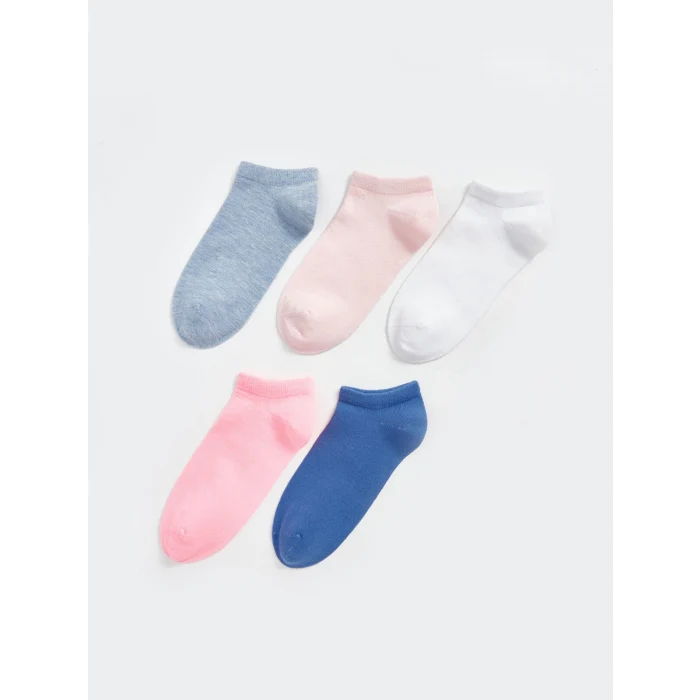 LCW DREAM Mavi Kadın Düz Patik Çorap 5li