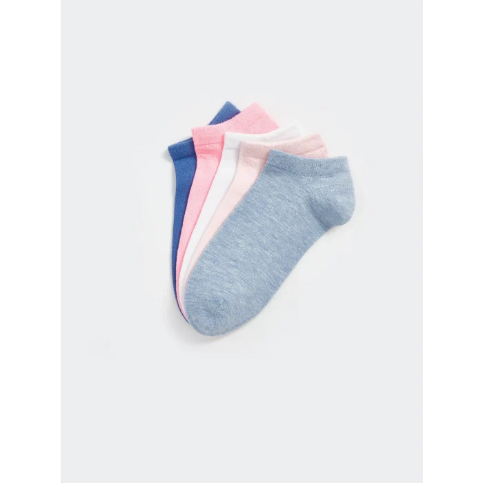 LCW DREAM Mavi Kadın Düz Patik Çorap 5li