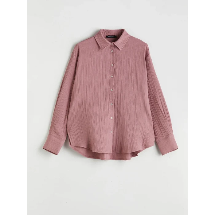 LCW Vision Kahverengi Dokulu Kadın Gömlek