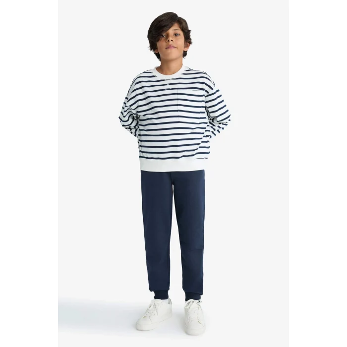 Defacto E7338A8NV135 Lacivert Erkek Çocuk Beli Lastikli Jogger Eşofman Altı