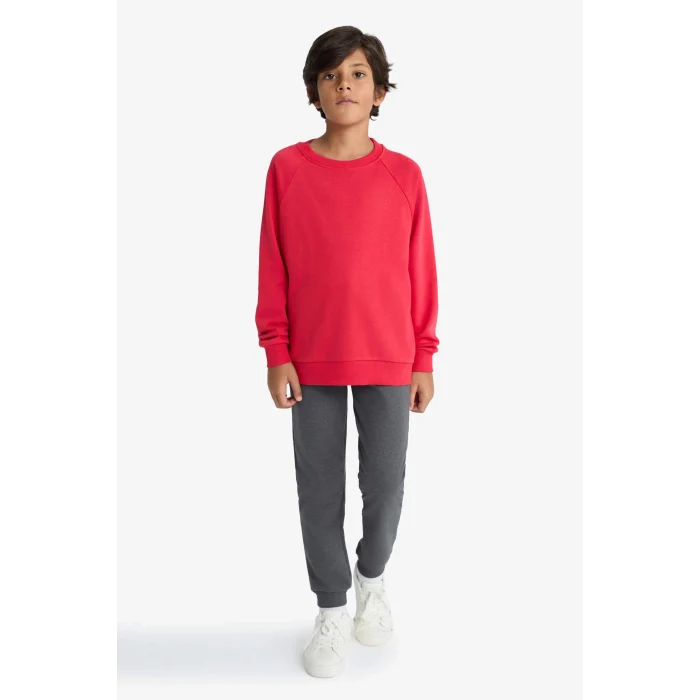 Defacto E7338A8AR163 Antrasit Erkek Çocuk Beli Lastikli Jogger Eşofman Altı